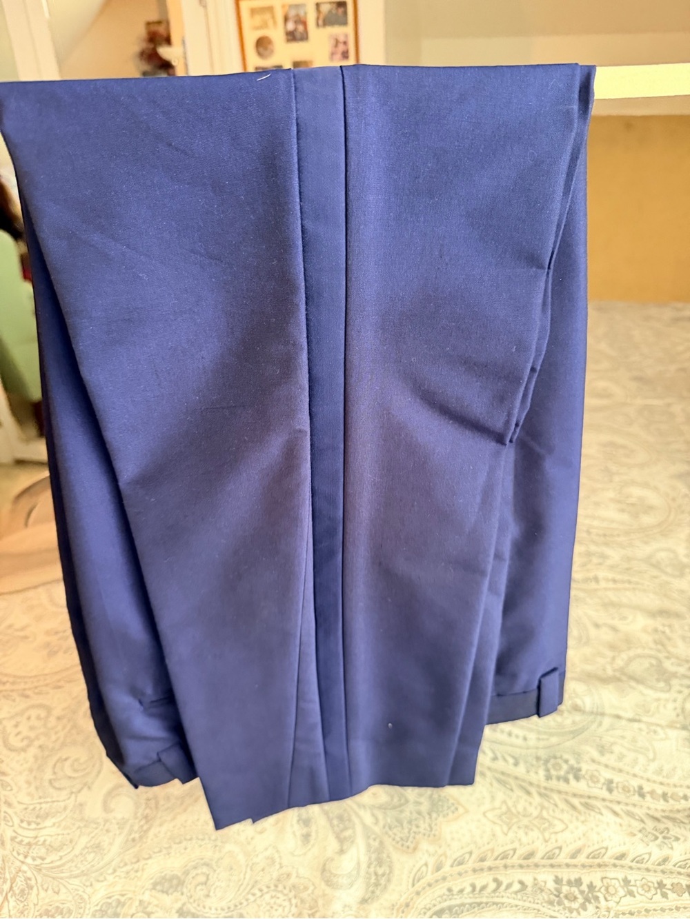 VERSACE Men's Navy Blue Dress/Tuxedo Pants